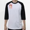Raglan 3/4 Roundneck Shirt (White Body) Thumbnail