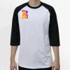 Raglan 3/4 Roundneck Shirt (White Body) Thumbnail