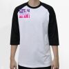 Raglan 3/4 Roundneck Shirt (White Body) Thumbnail