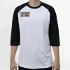 Raglan 3/4 Roundneck Shirt (White Body) Thumbnail