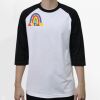 Raglan 3/4 Roundneck Shirt (White Body) Thumbnail