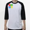 Raglan 3/4 Roundneck Shirt (White Body) Thumbnail