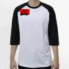 Raglan 3/4 Roundneck Shirt (White Body) Thumbnail