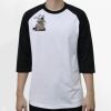 Raglan 3/4 Roundneck Shirt (White Body) Thumbnail