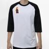 Raglan 3/4 Roundneck Shirt (White Body) Thumbnail