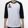 Raglan 3/4 Roundneck Shirt (White Body) Thumbnail
