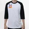 Raglan 3/4 Roundneck Shirt (White Body) Thumbnail