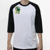 Raglan 3/4 Roundneck Shirt (White Body) Thumbnail