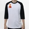 Raglan 3/4 Roundneck Shirt (White Body) Thumbnail
