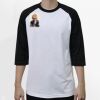 Raglan 3/4 Roundneck Shirt (White Body) Thumbnail