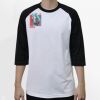 Raglan 3/4 Roundneck Shirt (White Body) Thumbnail