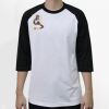 Raglan 3/4 Roundneck Shirt (White Body) Thumbnail