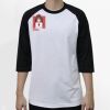 Raglan 3/4 Roundneck Shirt (White Body) Thumbnail