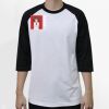 Raglan 3/4 Roundneck Shirt (White Body) Thumbnail
