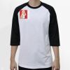 Raglan 3/4 Roundneck Shirt (White Body) Thumbnail