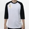 Raglan 3/4 Roundneck Shirt (White Body) Thumbnail