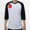 Raglan 3/4 Roundneck Shirt (White Body) Thumbnail