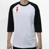 Raglan 3/4 Roundneck Shirt (White Body) Thumbnail