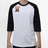 Raglan 3/4 Roundneck Shirt (White Body) Thumbnail