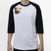 Raglan 3/4 Roundneck Shirt (White Body) Thumbnail