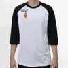 Raglan 3/4 Roundneck Shirt (White Body) Thumbnail