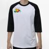 Raglan 3/4 Roundneck Shirt (White Body) Thumbnail