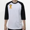 Raglan 3/4 Roundneck Shirt (White Body) Thumbnail