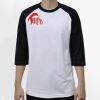 Raglan 3/4 Roundneck Shirt (White Body) Thumbnail