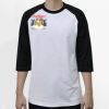 Raglan 3/4 Roundneck Shirt (White Body) Thumbnail