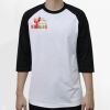 Raglan 3/4 Roundneck Shirt (White Body) Thumbnail