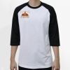 Raglan 3/4 Roundneck Shirt (White Body) Thumbnail
