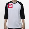 Raglan 3/4 Roundneck Shirt (White Body) Thumbnail