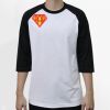 Raglan 3/4 Roundneck Shirt (White Body) Thumbnail