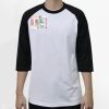 Raglan 3/4 Roundneck Shirt (White Body) Thumbnail