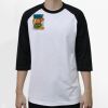 Raglan 3/4 Roundneck Shirt (White Body) Thumbnail